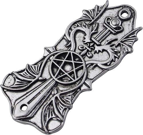 Guyker Cubierta de varilla de armadura de guitarra de metal, cubierta de cabeza de guitarra 2 agujeros, piezas de accesorios de guitarra, plata