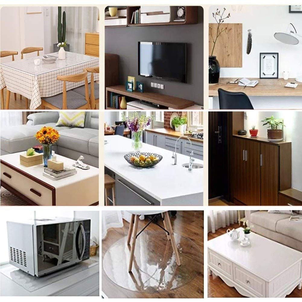 Tapis de chaise en TPU haute transparence, durable et élastique, protection de sol personnalisable (1,0 mm 70 x 70 cm), idéal pour la maison et le bureau, résistant aux rayures, design antidérapant