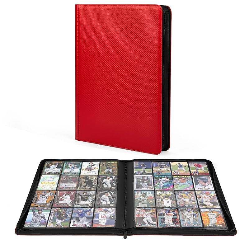 Premium 1000+ Pockets Trading Card Binder, 16-Pocket Ringless Side-Loading  Album for TCG, MTG, Lorcana, Sports & Standard-Size Cards (Red) | DealSeek