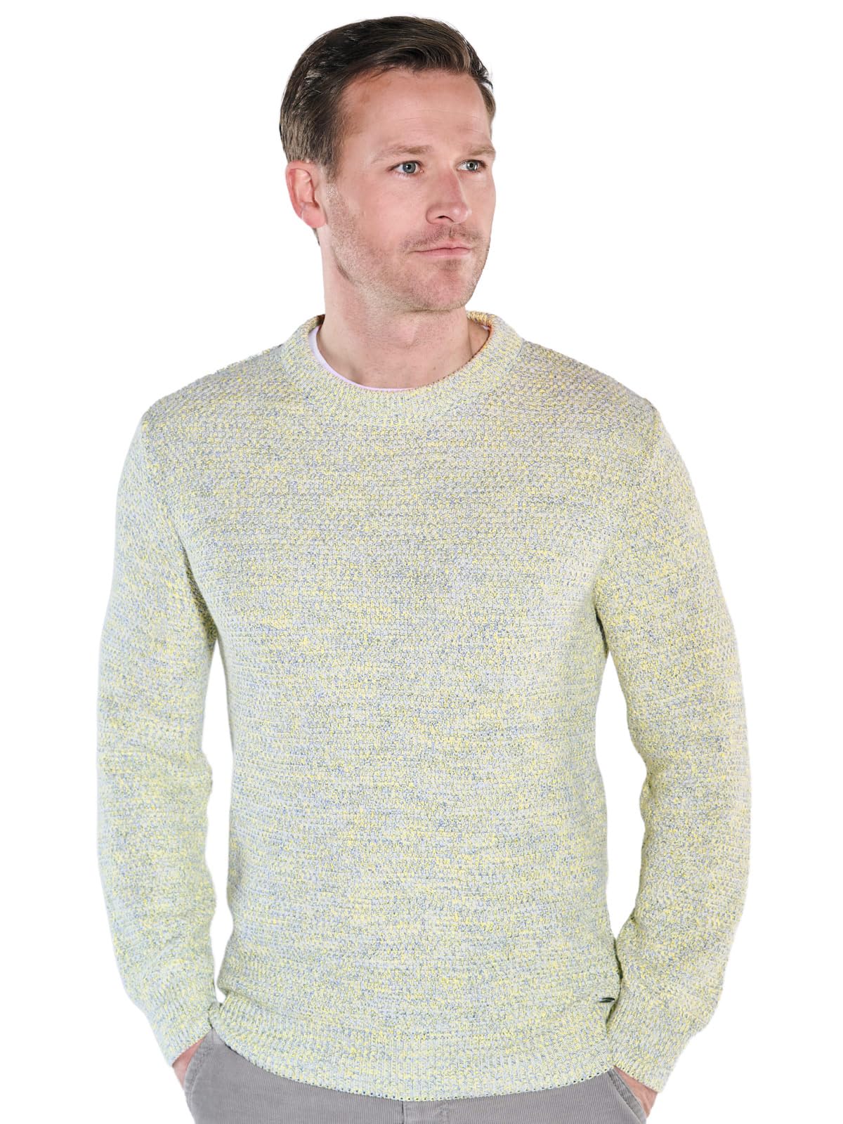 engbers Herren Pullover Rundhals, Gelb