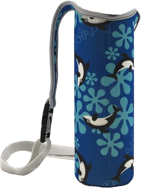 Amazon 水筒カバー 肩掛け ペットボトルカバー ショルダー 子供 おしゃれ かわいい キッズ レディース メンズ 2way イルカショー Mサイズ Panda Family パンダファミリー 水筒 マグボトル