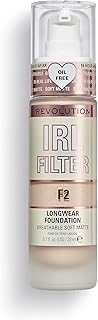Makeup Revolution, IRL Filter Longwear Foundation, Medium to Full Coverage, F2, 23ml