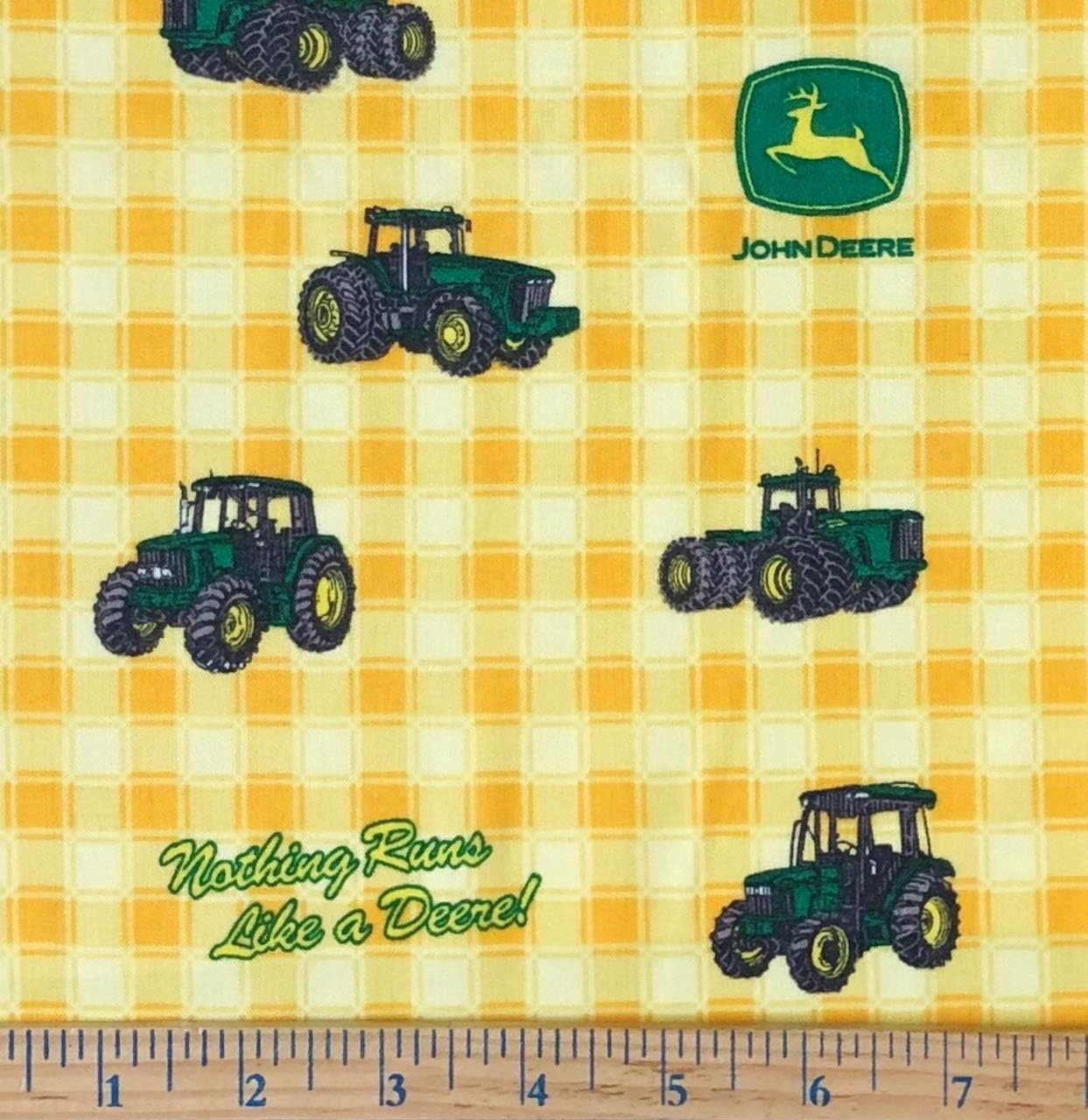 1/2 Yard John Deere Tractor Nothing Runs Like a Deere! on