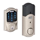 BE469ZPVCAM619 Satin Nickel Connect Camelot Touchscreen with Built-in Alarm & Z-Wave