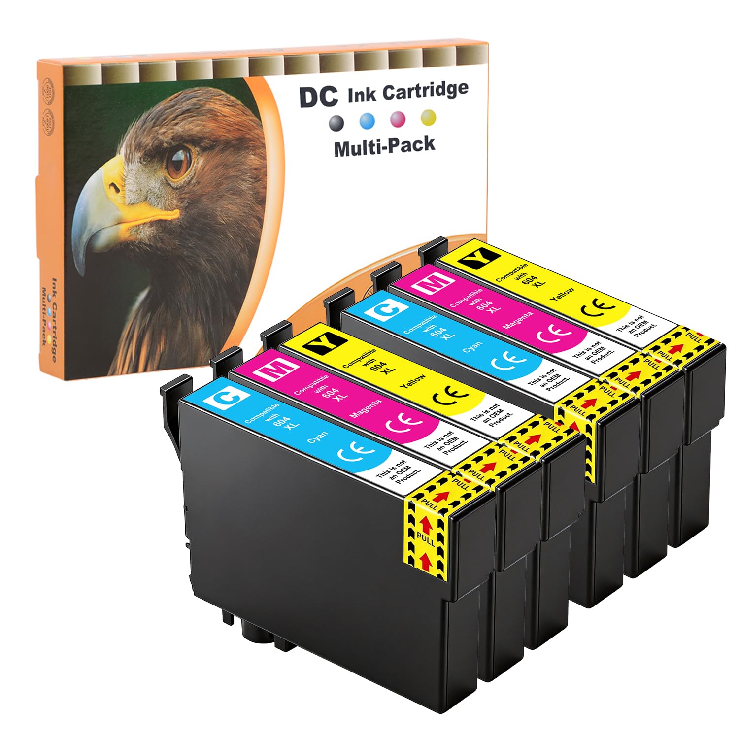 D&C 6X kartridże do drukarki kompatybilne z Epson 604XL 604 XL dla Epson Expression Home XP-2205 XP-2200 XP-3200 XP-3205 XP-4200 XP-4205 Workforce WF-2910 WF-2930 WF-2935 WF-2950