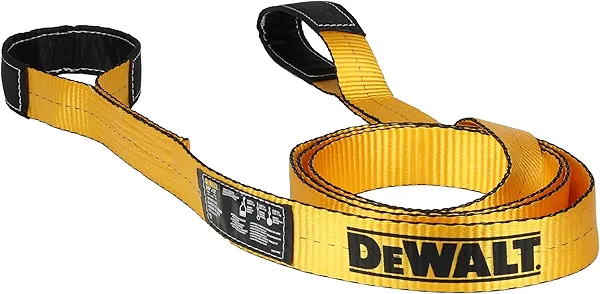 DEWALT DXBC90084 Black/Yellow 2” x 12’ Heavy Duty Lifting Sling - 1 Ply X 3,200 lb Vertical Weight Capacity / 6,400 lb Basket Weight Capacity