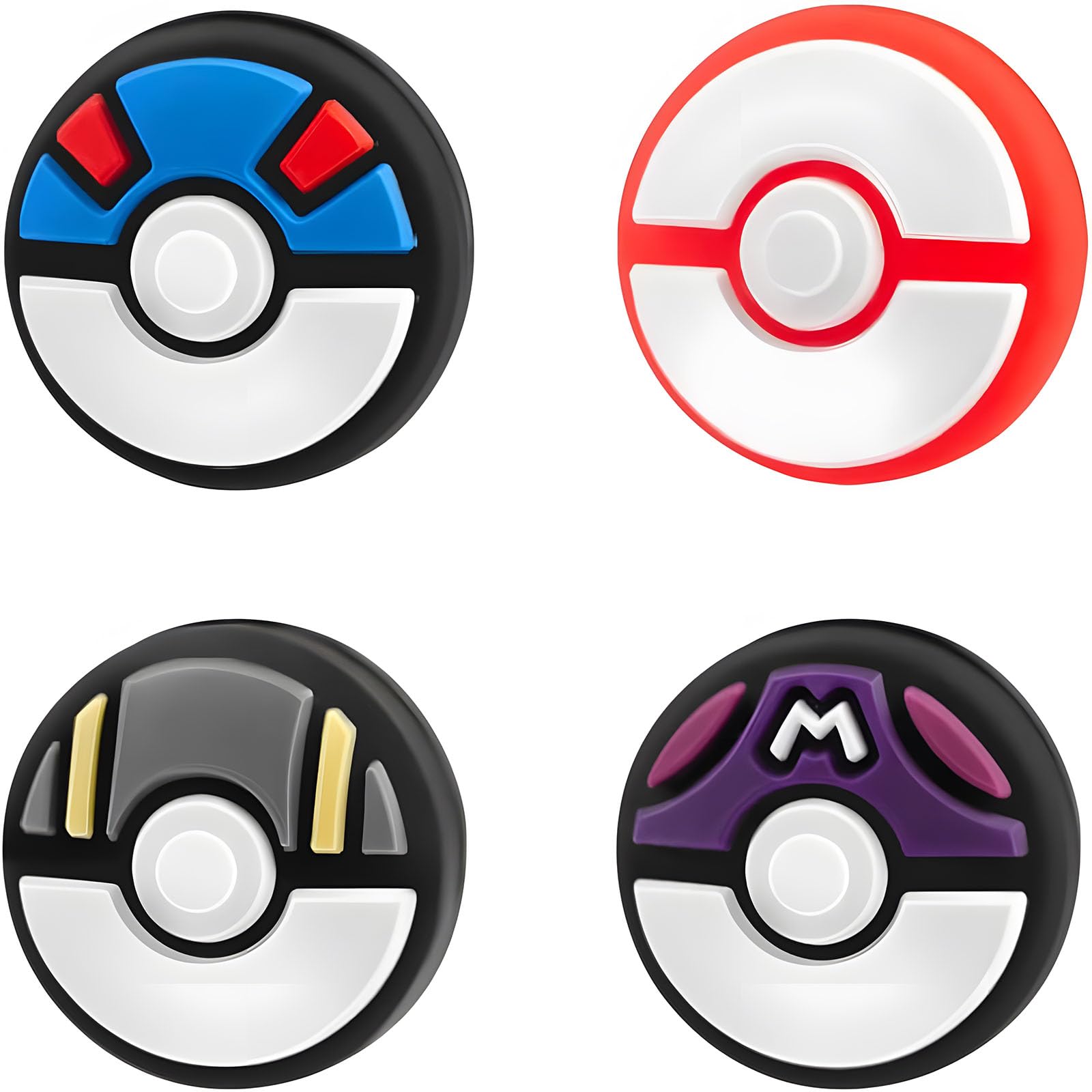 X spring Thumb Grip Caps, 4 PCS Silicone Joystick Grips Button Covers, Sweat Resistant to Enhance Gaming Control, Joystick Caps Applicable for Nintendo Switch, Switch OLED, Switch Lite