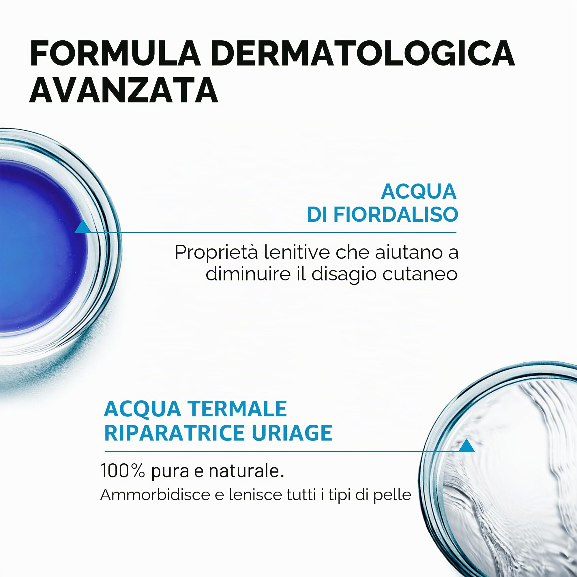 URIAGE Struccante occhi waterproof con ACQUA DI FIORDALISO - Rimuove delicatamente il trucco anche waterproof lasciando la pelle morbida e non appiccicosa - Senza parabeni e non profumato