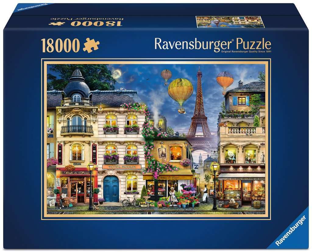 Ravensburger Puzzle 17829 - Abendspaziergang durch Paris - 18000 Teile Riesen-Puzzle für Paris-Fans und Puzzle-Profis ab 14 Jahren