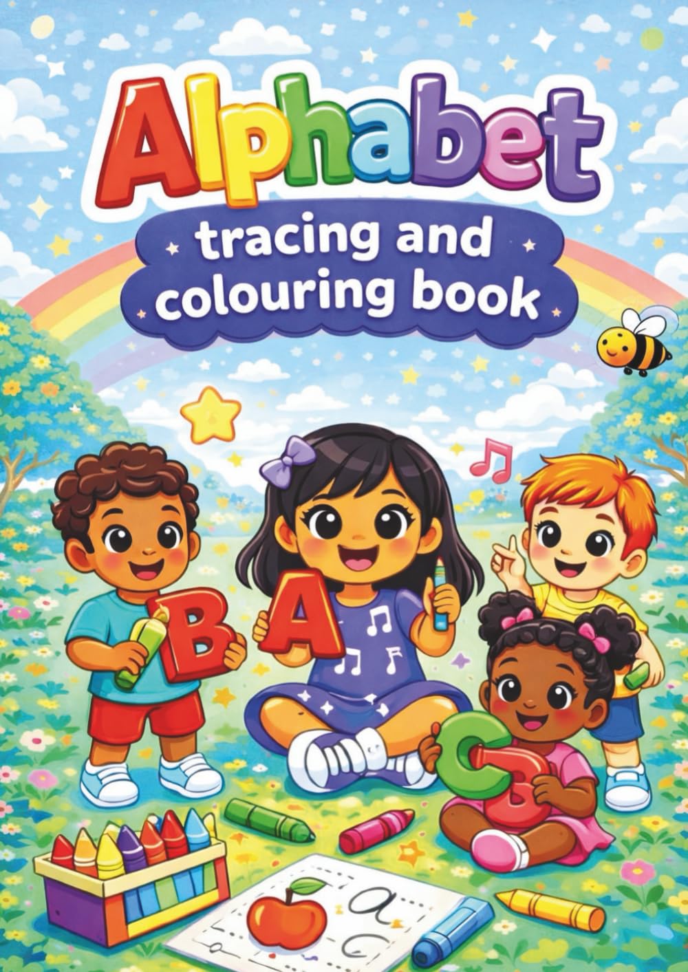 Alphabet Tracing and Colouring Book: A Fun Learn-to-Write Workbook for Preschoolers | Trace Letters, Colour Pictures and Build Early Writing Skills