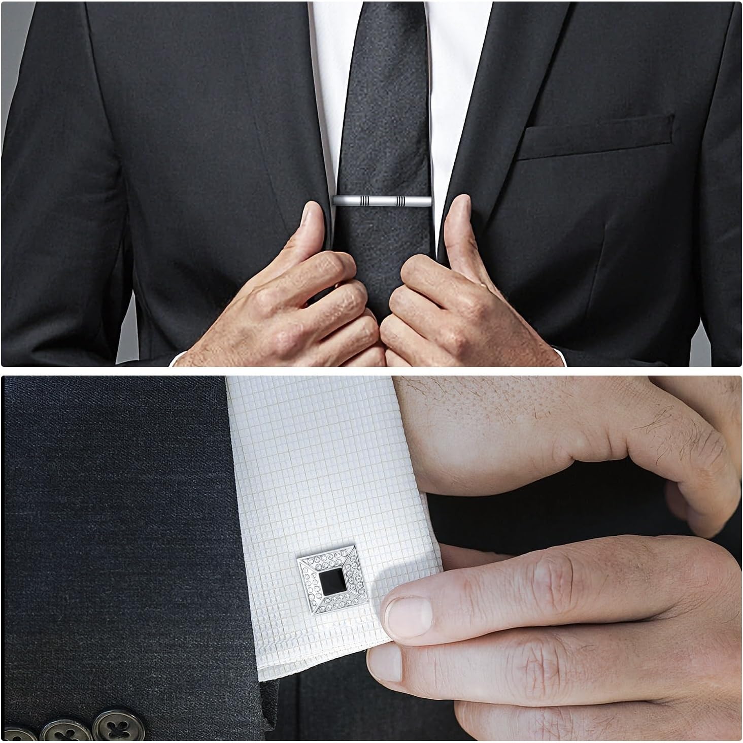 テニス カフス＆ネクタイピンセット カフスボタン ネクタイピン RFMHT メンズ ビジネス ネクタイピン カフスボタン ​​セット フレンチ  スリーブ ネイル エナメル タイクリップ カフス ネクタイピン セット クリスタルガラス 結婚式 日本製 真鍮 シンプル おしゃれ ... JSEIAJB カフスセット フレンチスリーブ メンズ ビジネス ネクタイピン ネイル エナメル タイクリップ ギフトボックス