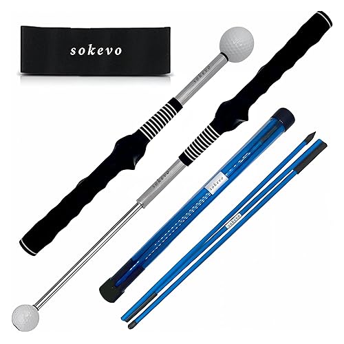 Retractable Golf Swing Training Aid,Rhythm Click Sound Warm Up Golf