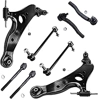 Vista 860 de Detroit Axle - Kit de suspensión frontal de 8 piezas para Dodge Journey 2009-2015, 2 brazos de control inferiores, 2 rótulas, 2 varillas