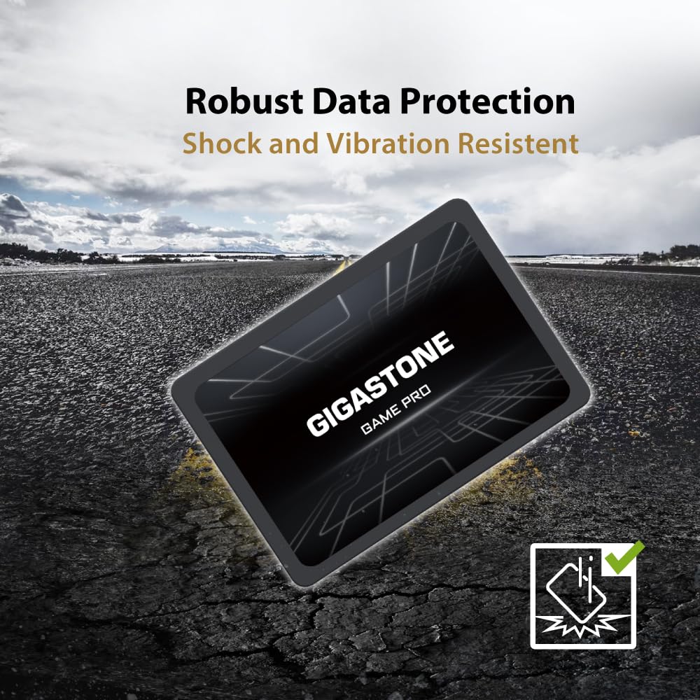 Gigastone SATA SSD 128 GB (confezione da 10) SSD da 2,5 pollici 500 MB/s Aggiornamento Memoria e archiviazione per PC portatile Sostituzione HDD PS4 HDD 2.5 "Dischi rigidi interni a stato solido SATA