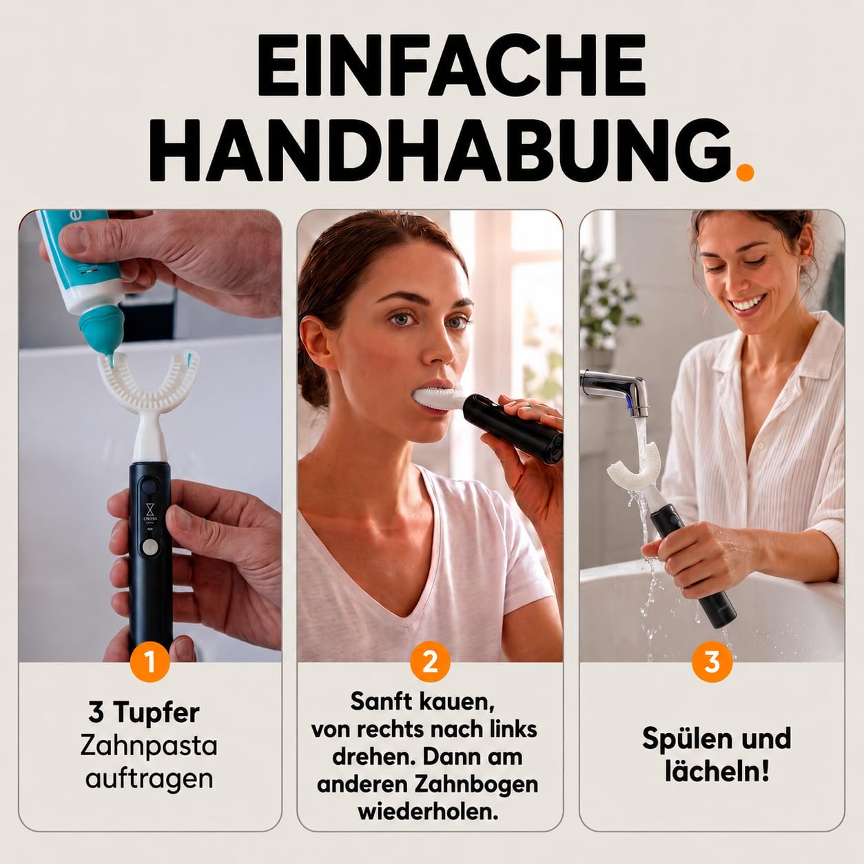 Elektrische Zahnbürste Y-Brush Ultra Premium – Premium-Set | 6 Monate Akku | 2× effizienter | Biotech Dental, führend in Europa | Premium-Set | 6 Modi | Aufhellung