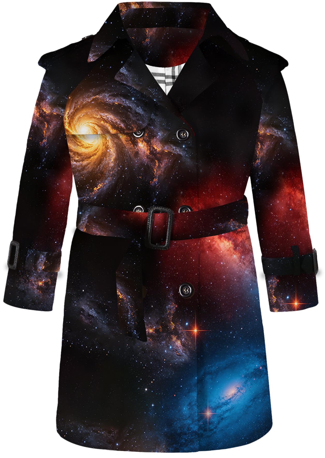 Betusline Boys Waterproof Trench Coat Double Breasted Classic Belted Outwear Jacket Dress Coats