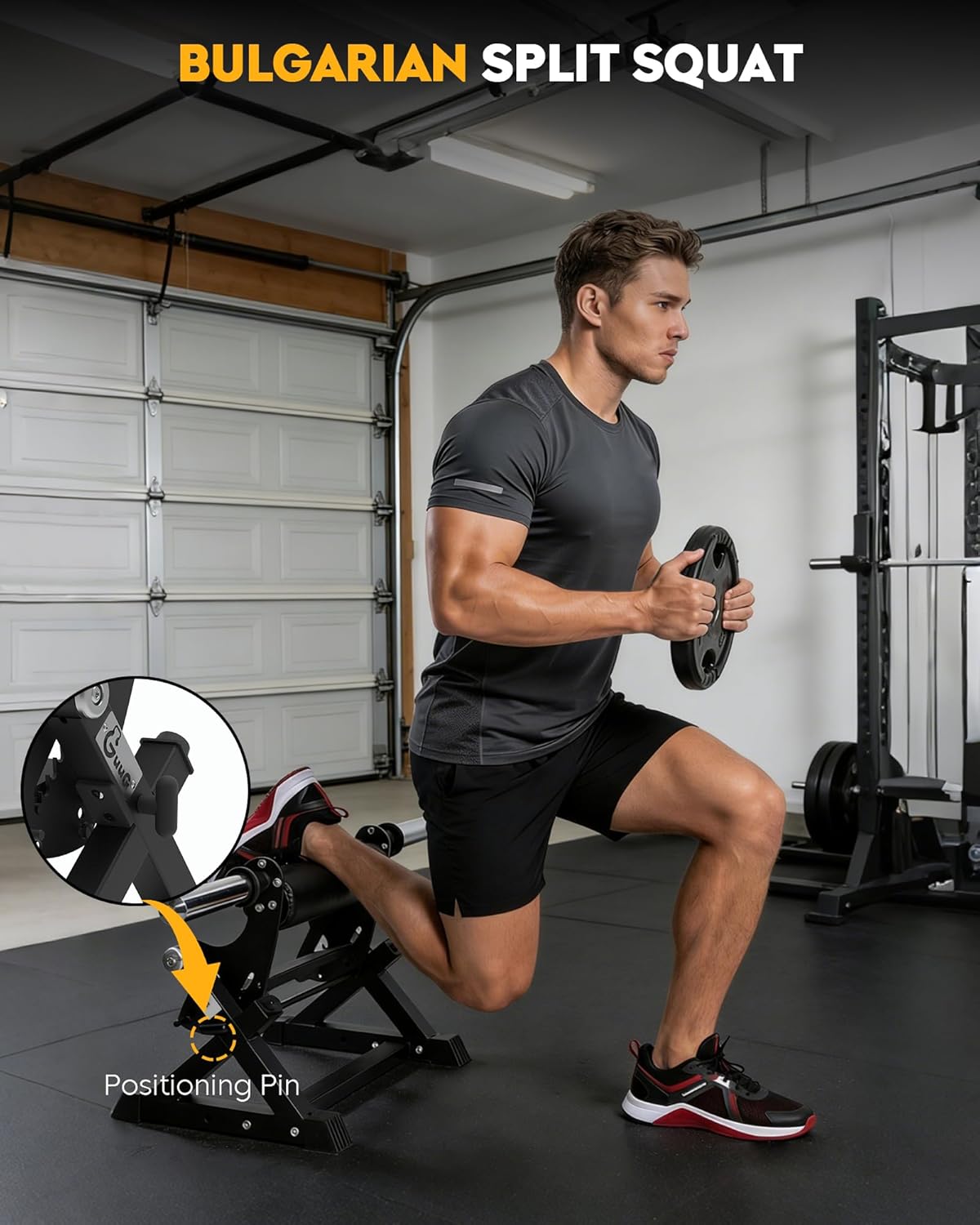GuuG Tibialis Trainer Tib Bar: Tibia Dorsi Calf Machine Fits Olympic-Sized Change Plates Flexion Lower Body Leg Day Essential Tibia Isolation