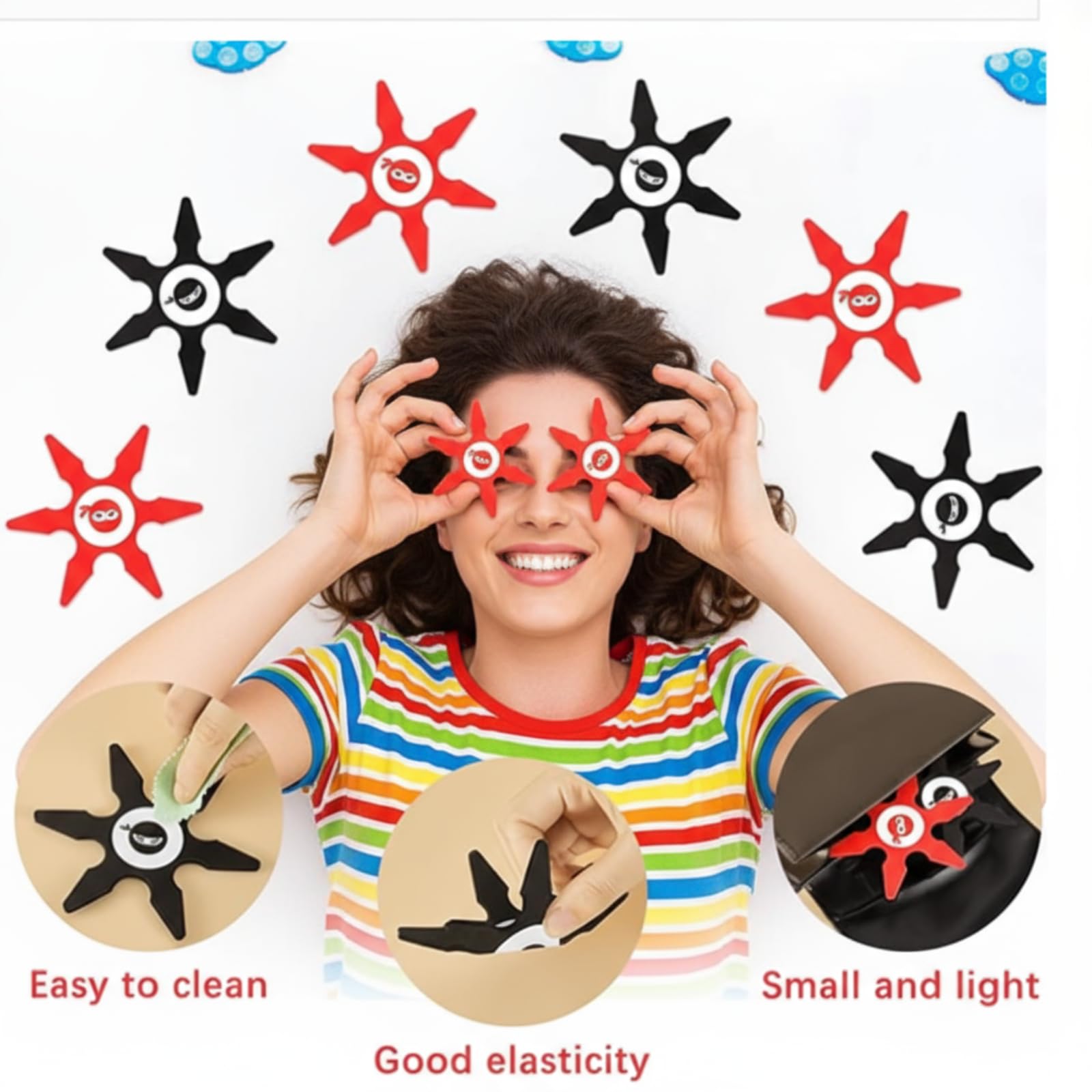Amazon.com: Deekin 48 Pcs Ninja Foam Star Toys Throwing Stars Foam
