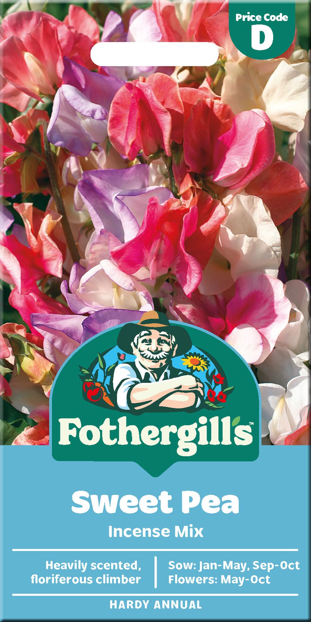 Mr Fothergill's Mixed Fothergill's Sweet Pea Seeds 'Incense Mix' - Flower Seeds