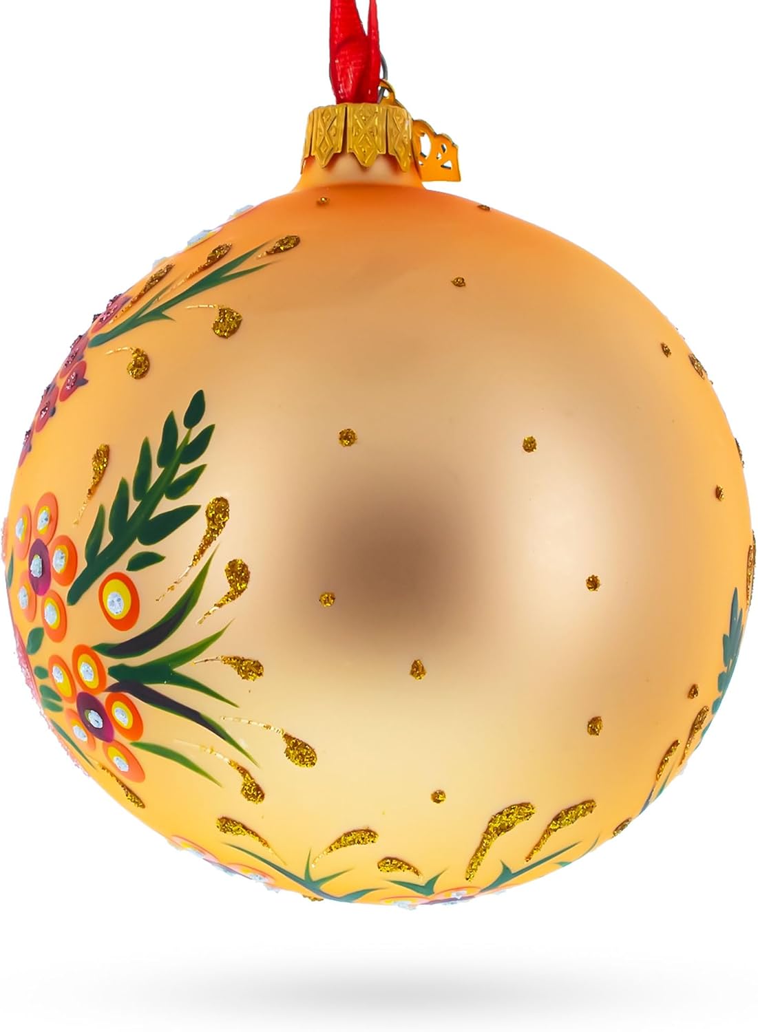 Helenium Flowers Glass Ball Ornament - Image 3