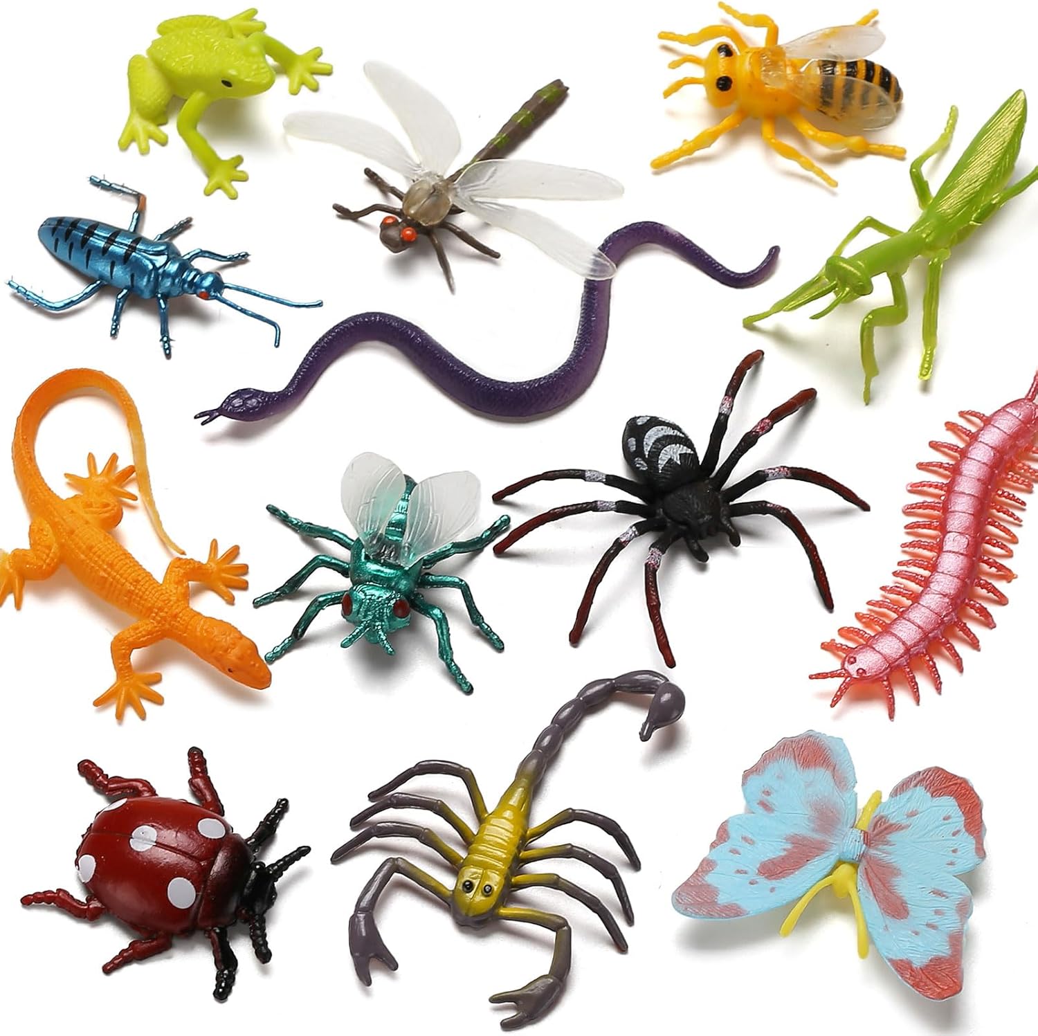 Juego De Juguetes De Insectos Realistas Para Niños - Figuras De Plástico Grandes Para Decoración De Sala Educativa - 22 Unidades