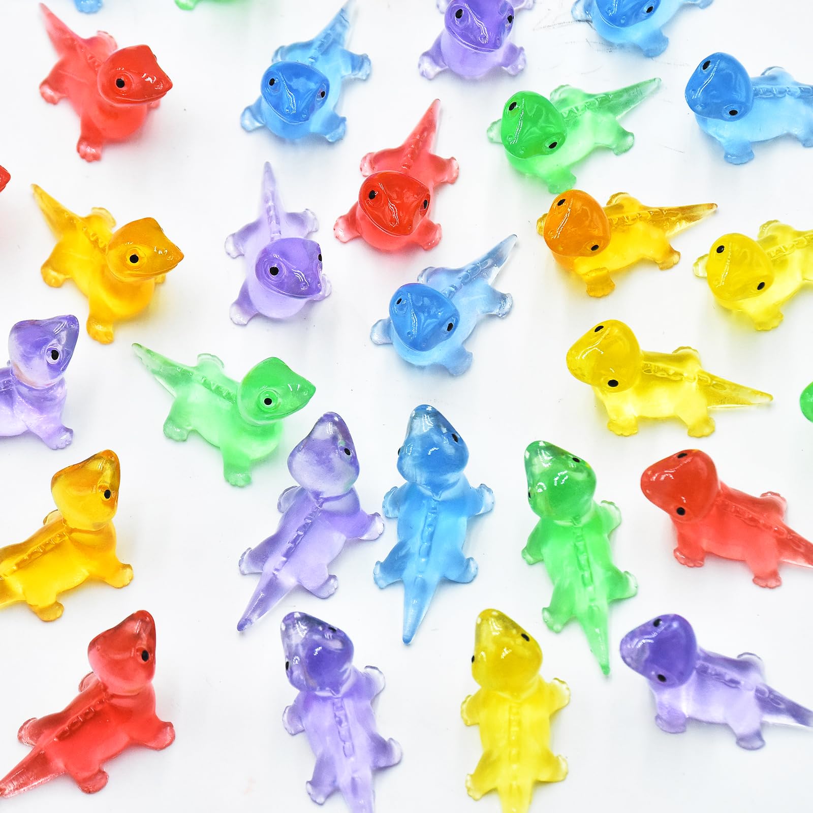 Pastoralist Mini Hars Dieren Mini Hagedissen 120 stuks Mini Hars Dieren Lichtgevende Kleine Dieren Figuren 6 Kleuren Leuke Kleine Hagedis Figuur Mini Dieren voor Landschap Bloempotten DIY Landschap