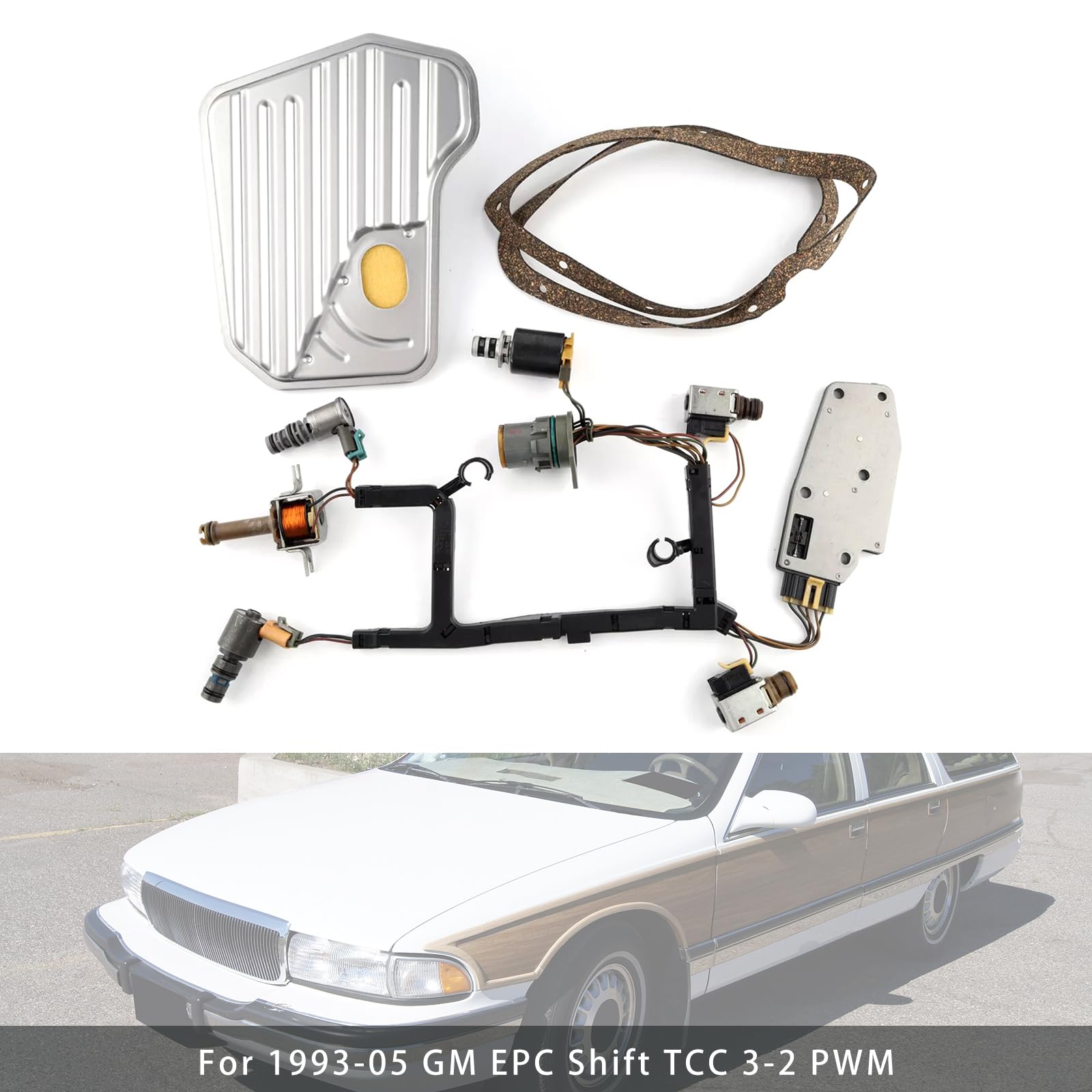 Topteng 9PCS 4L60E 4L65E Transmission Solenoid Kit passend für GM EPC Shift TCC 3-2 PWM