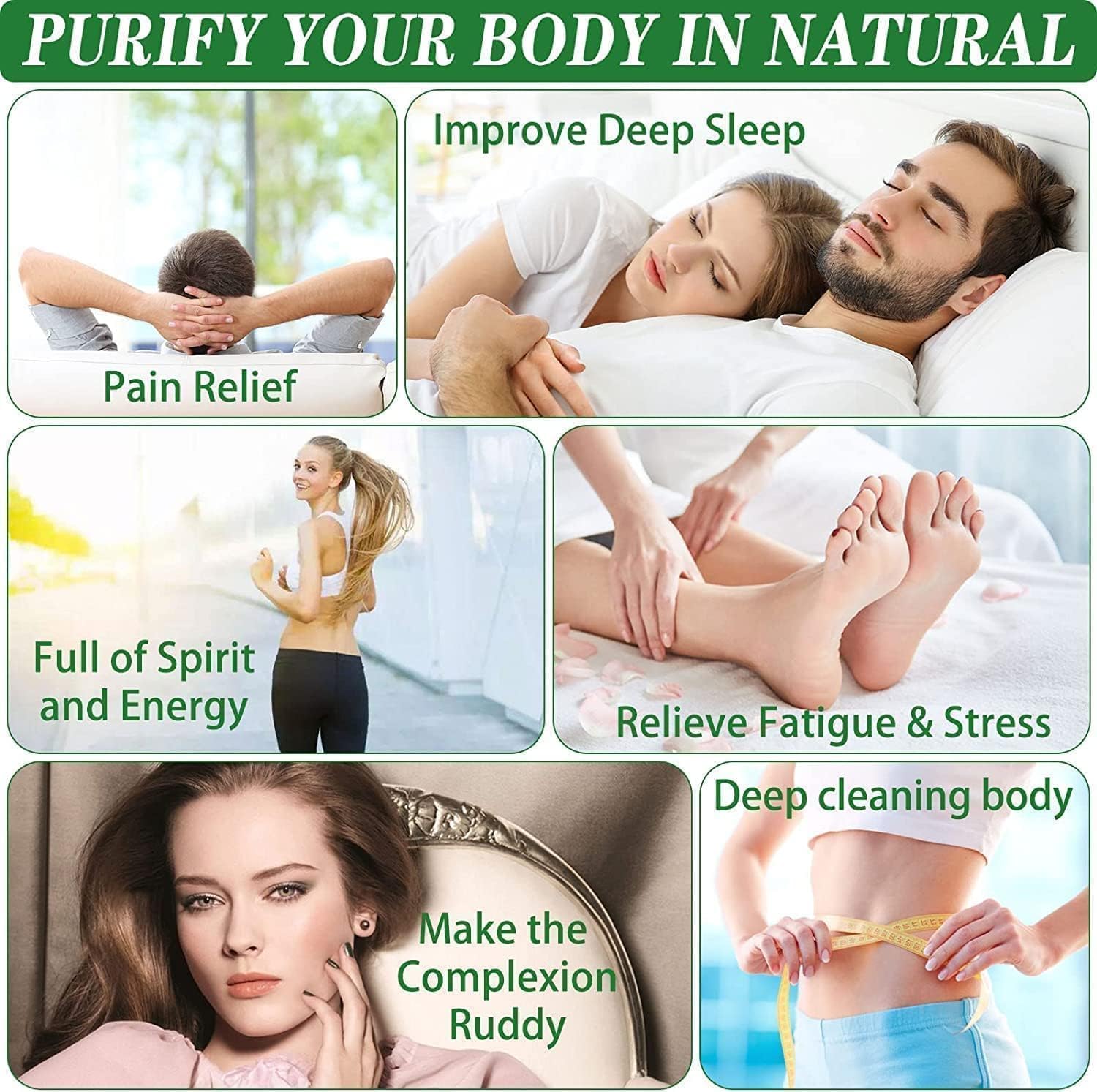 Premium Foot patches, Cleansing Toxin Remover Foot Pads, Stress Relief Sleep Patch for Men & Women (1 BOXES = 10 Patches) (Pack of 1) (PACK OF 1) - Image 9 thumbnail