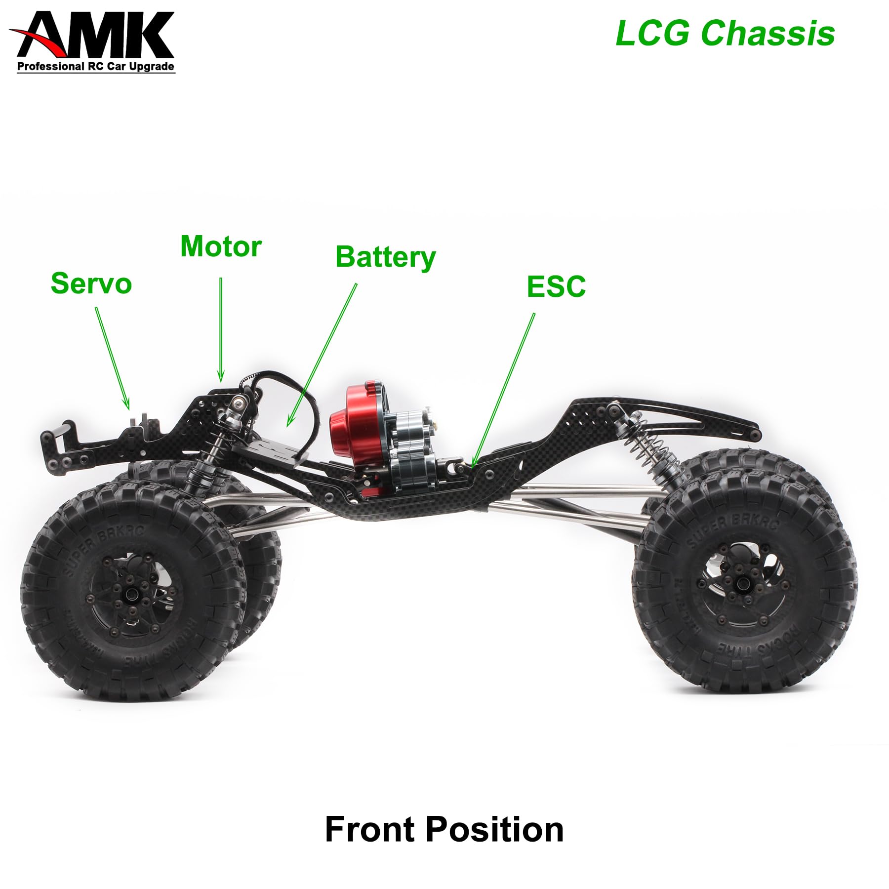 Amazon | AMK 320mm ホイールベース 1/10 RCシャーシフレーム カーボン