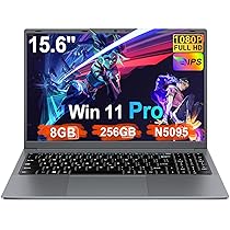 Pc Portatile 15.6 Pollici Celeron N5095 Upto 2,9 GHz Win11 Pro Laptop 8GB RAM 256GB SSD TF 1TB LPDDR4 5G WiFi 1920*1080 FHD USB 3.0 Widevine L1 Computer Portatile Con il Topo Film Italiano – Grigio-4