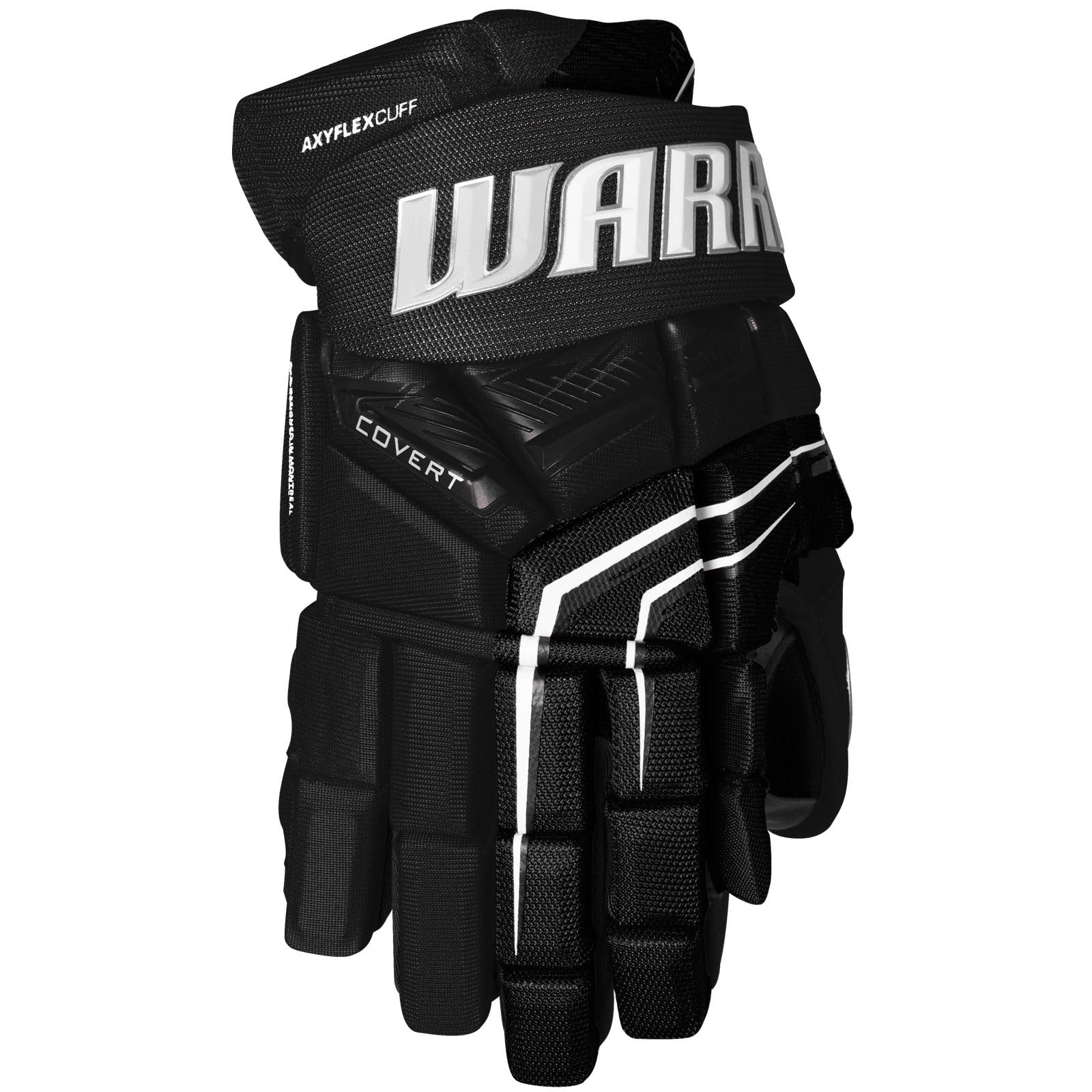 Warrior Covert QR7 Pro Junior - Guantes de hockey sobre hielo (rojo, 33 cm), color negro