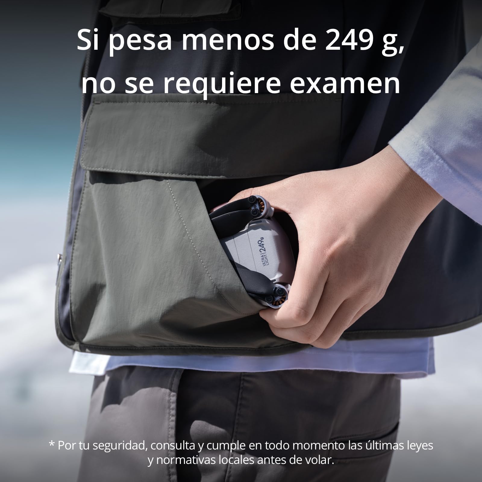 DJI Mini 3 Pro con DJI Smart Control – Dron ligero y plegable con Mando a distancia, vídeo 4K/60 fps, fotos de 48 MP, 34 minutos de tiempo de vuelo, detección de obstáculos tridireccional
