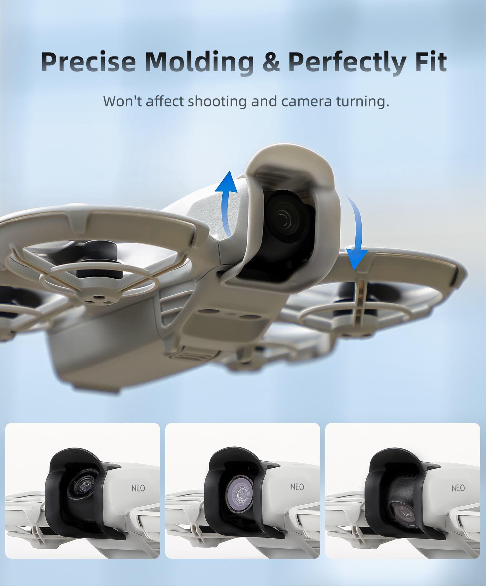 GetZget® Lens Sun Hood for DJI Neo Gimbal Camera Crash Protector & Sun Shade Protection Accessories (Black) 1