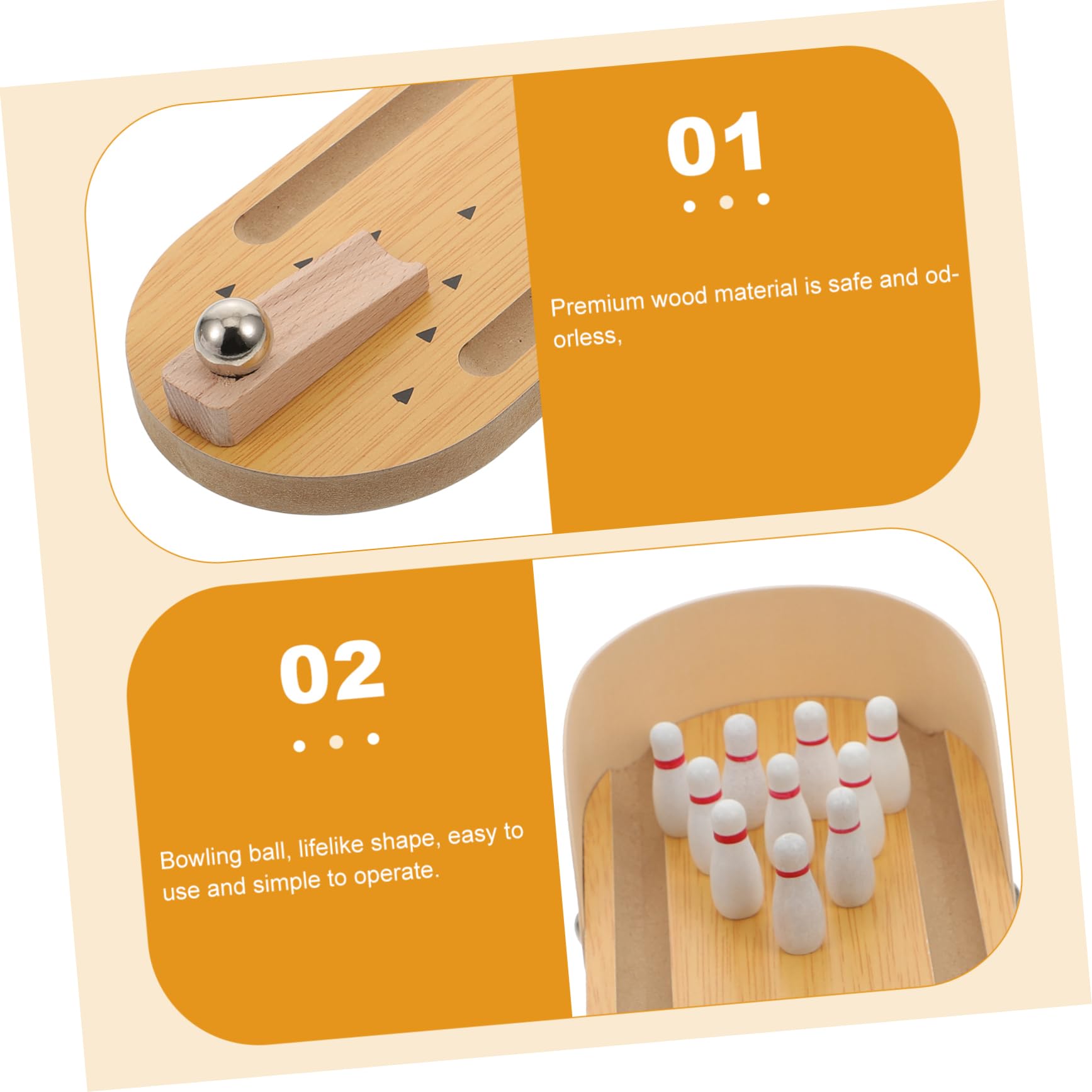 WOONEKY Parrot Bowling aus Naturholz Langlebiges Trainingsspiel für Papageien Interaktives Vogelspielzeug zur Geistigen Verschleißfestes für Wellensittiche und Papageien