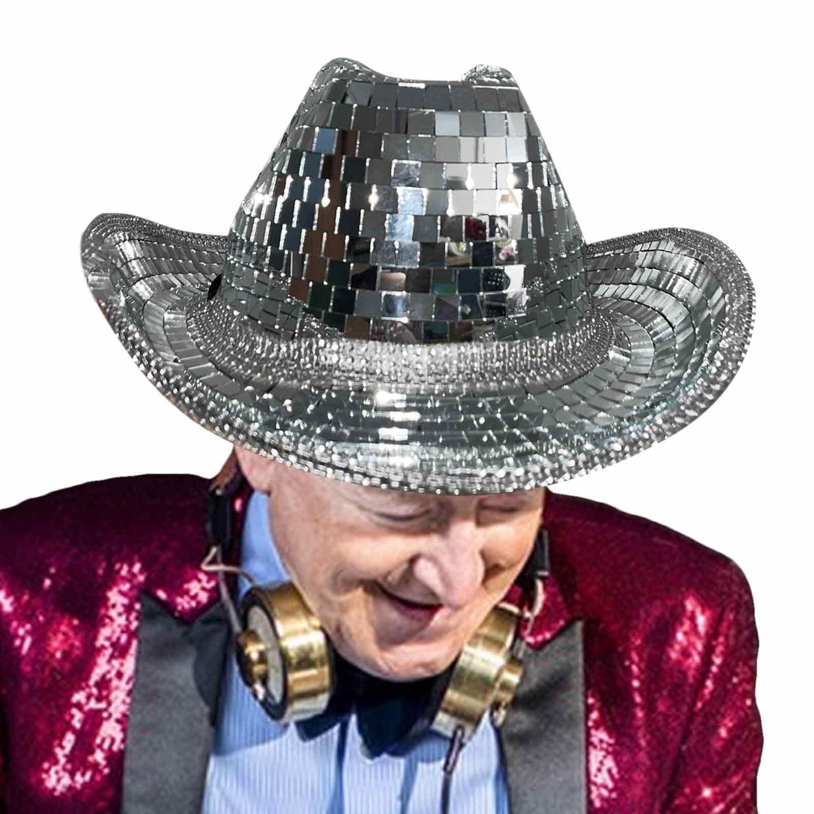 Disco Cowboyhut | Cowboyhüte mit Glitzer Pailletten
