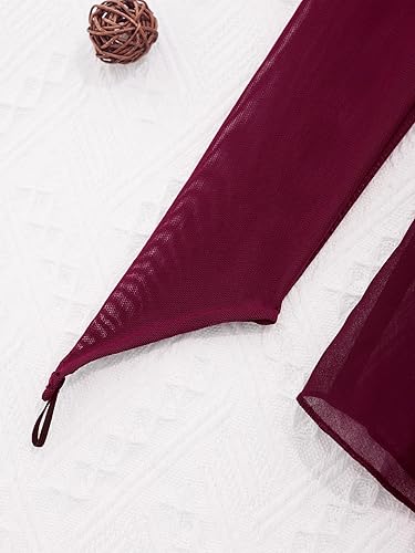 Miniatura 6 de Vestido de patinaje sobre hielo artístico para niñas y niñas, manga larga, con diamantes de imitación brillantes, malla empalme, leotardo para