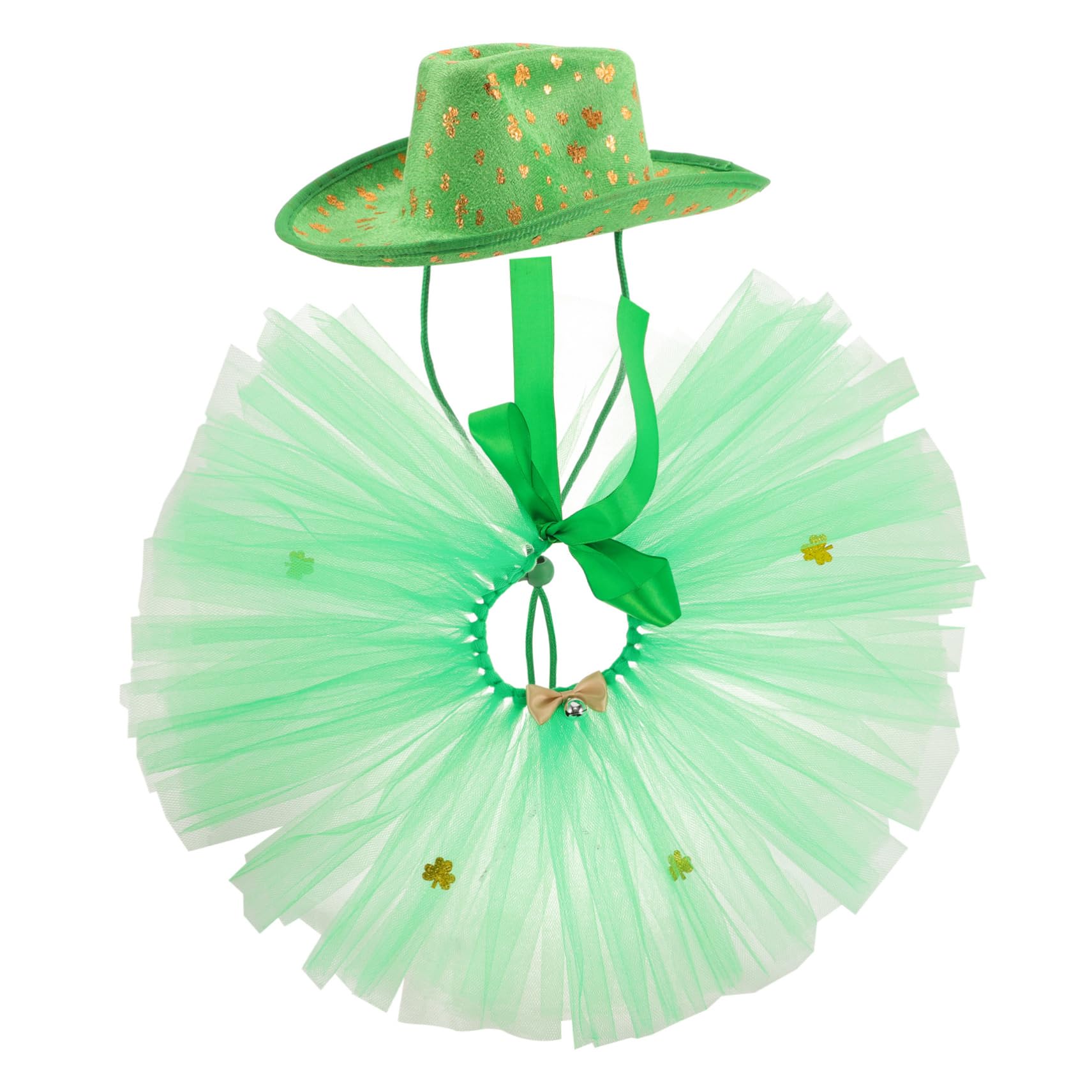 BESPORTBLE 4 Set Pet Vestiti per Le Vacanze Animali Domestici Cappello Gatto di San Patrizio Costume Dell'Animale Domestico Cane Cosplay Prop Cane di San Patrizio Costume