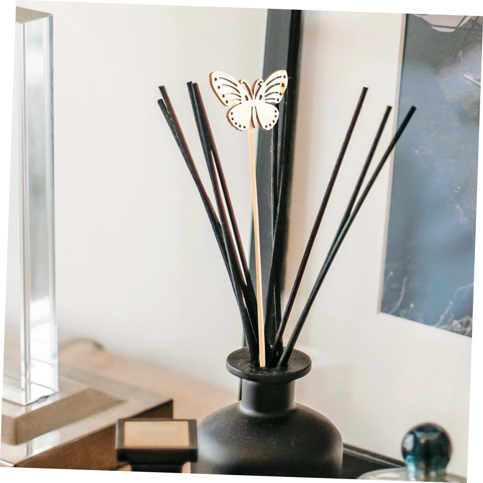 Angoily Butterfly Rattan Diffuser Sticks Aroma Stick Refill Butterfly Shape Diffuser