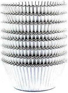Eoonfirst Silver Foil Cupcake Case Liners Baking Muffin Paper Cups 198 Pcs