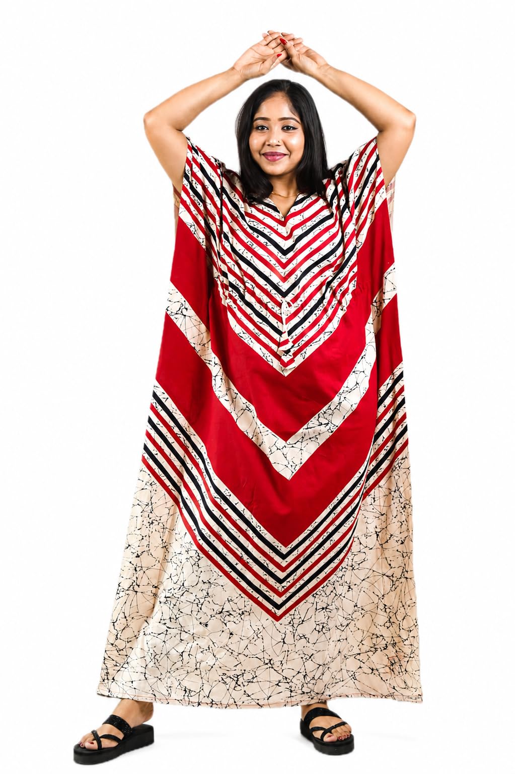 Pure Cotton Indonesian Kaftan Nighty Full Length-image-31
