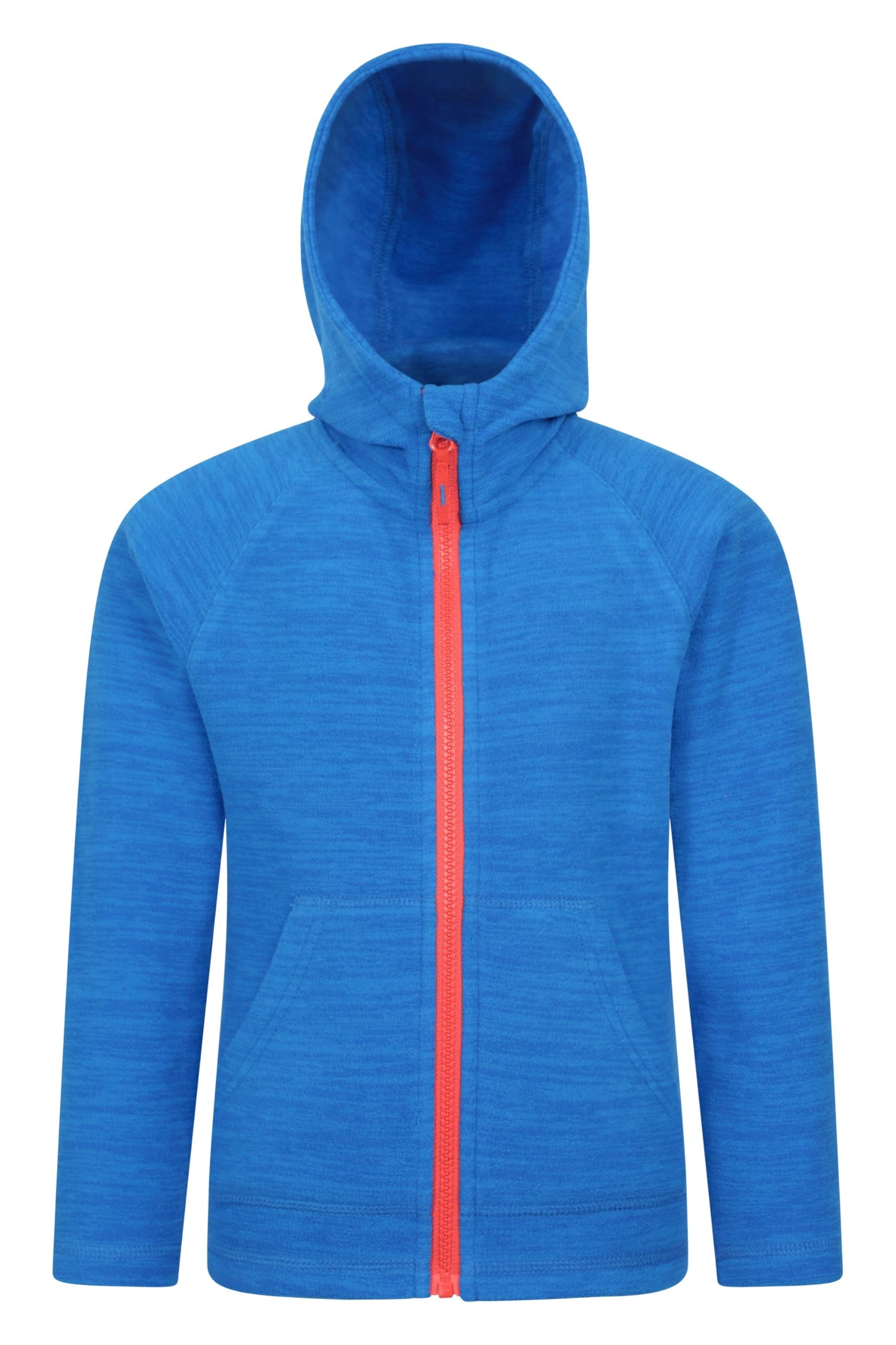 Mountain Warehouse Snowdonia II Sweat à capuche pour enfant - Haut en micropolaire avec poches avant, garçon et fille - Printemps été, l'extérieur
