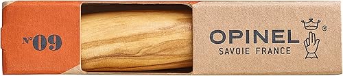 Miniatura 4 de OPINEL - Cuchillo de bolsillo plegable Opinel de acero inoxidable N 09 - Hoja de acero inoxidable de 3.5 in y mango de madera de olivo