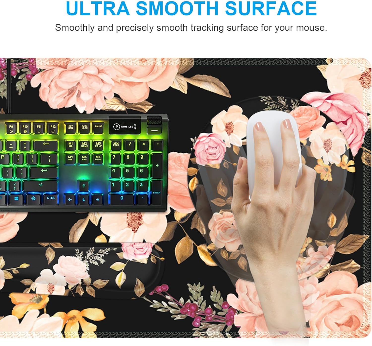 iCasso Desk Mat, Gaming Mouse Pad Wrist Support Set,4in1 XXL Large Mousepad + Keyboard Wrist Rest+Mouse Wrist Rest+Coaster Set with Ergonomic Design for Home Office Table Computer-Penoy - Image 5