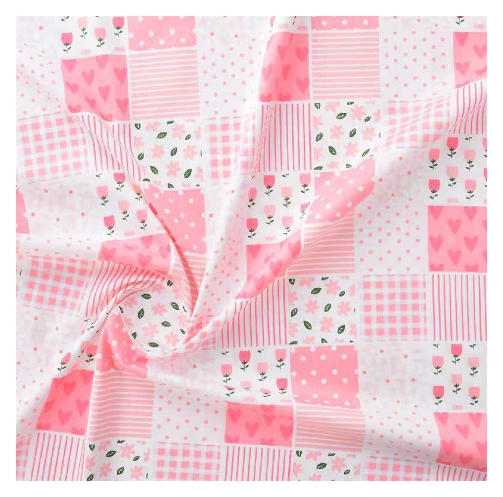 Quilting Cotton, Cotton Fabric 40s Poplin Floral Print 160x50cm(Color4)