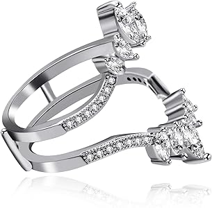 Uloveido Frauen Ring Flammen Form - Roter CZ Solitaire Verlobungsring