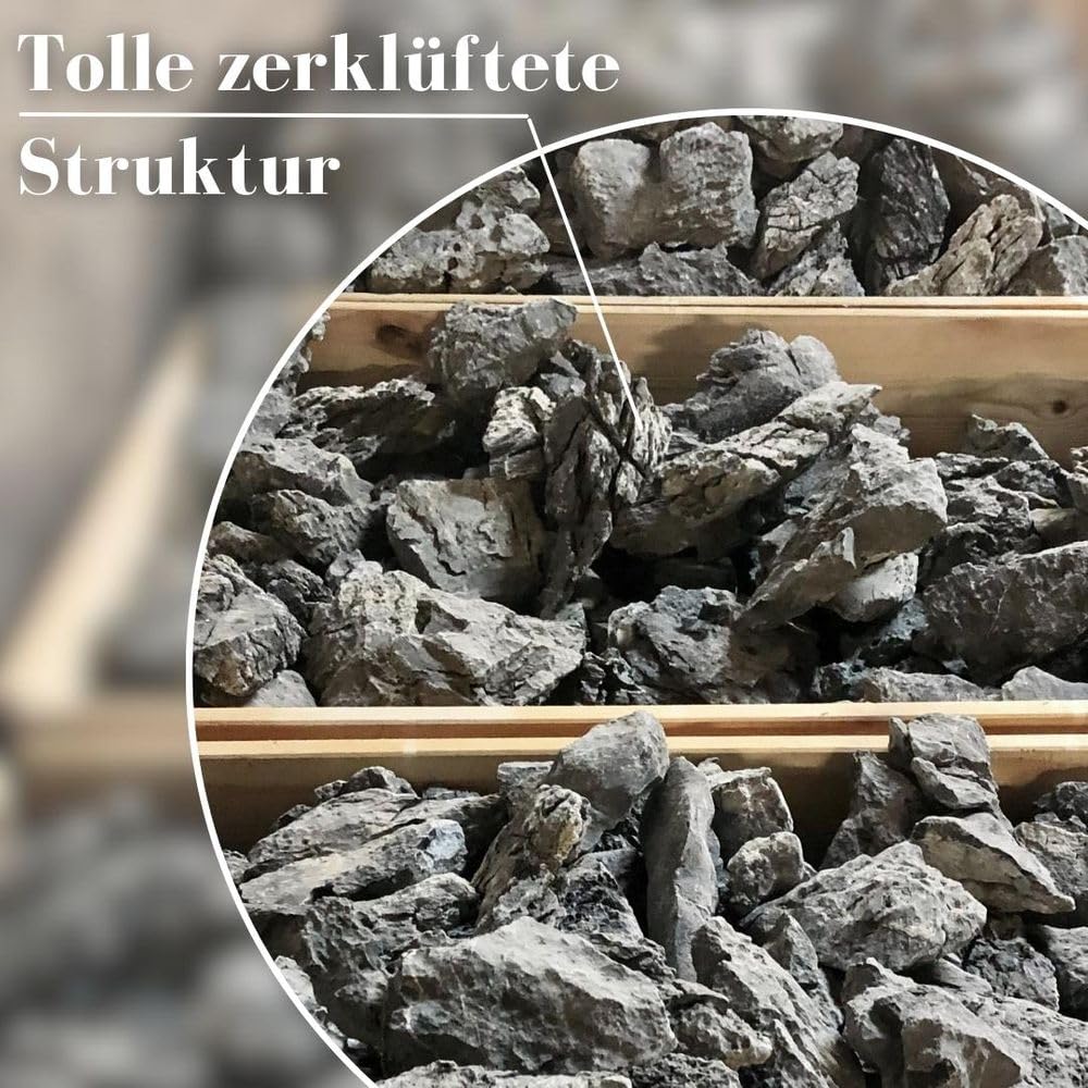 AquaOne Zestaw mini kamieni do akwarium, W3 z korzeniem, kamienie naturalne, Seiryu ok. 25 kg i korzeń Mooki, skała Aquascaping, dekoracja skał I tylna ścianka pagoda
