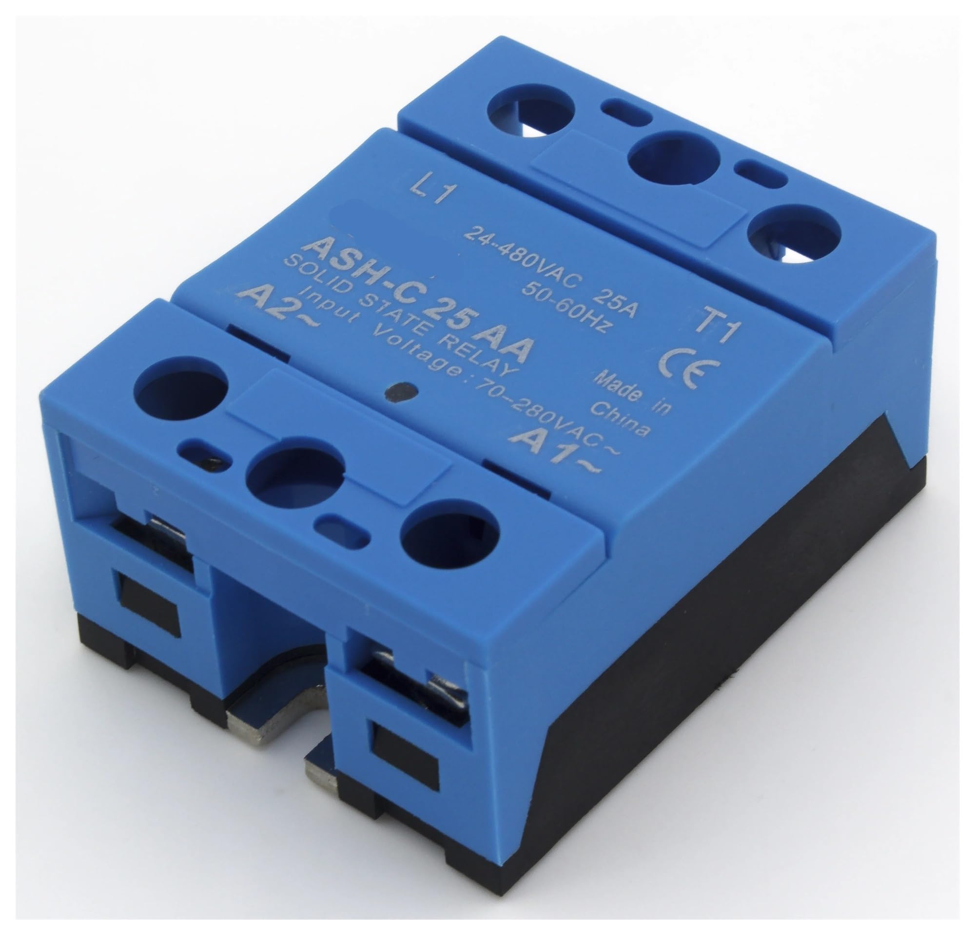 YLQUXEUV ASH-C-25AA single phase AC to AC 25A 24-480VAC solid state relay 25AA SSR
