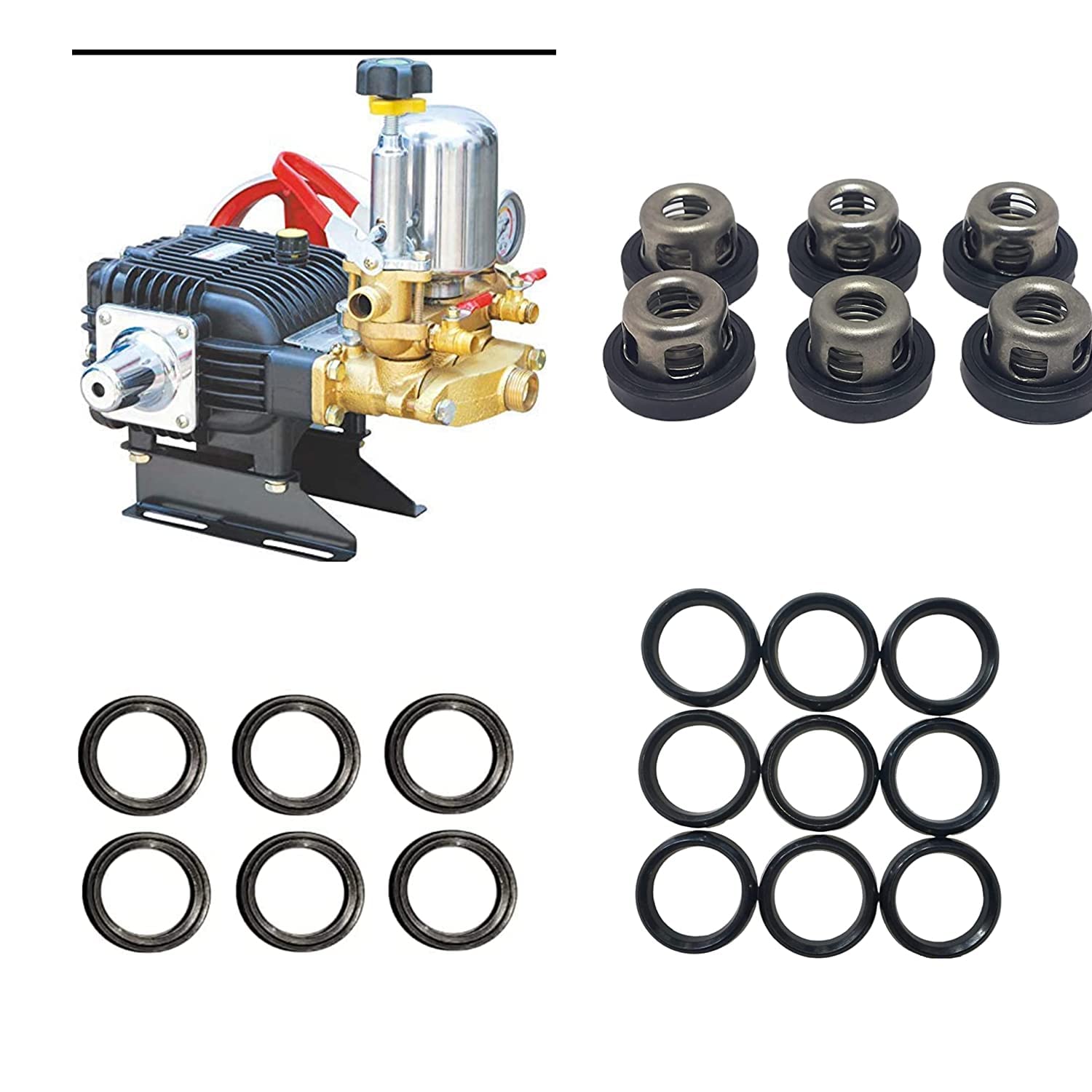 HTP Pump Repair Kit – 30L & 50L (Valve Washers, Gland Washers & Spring Valve Assembly)-image-25