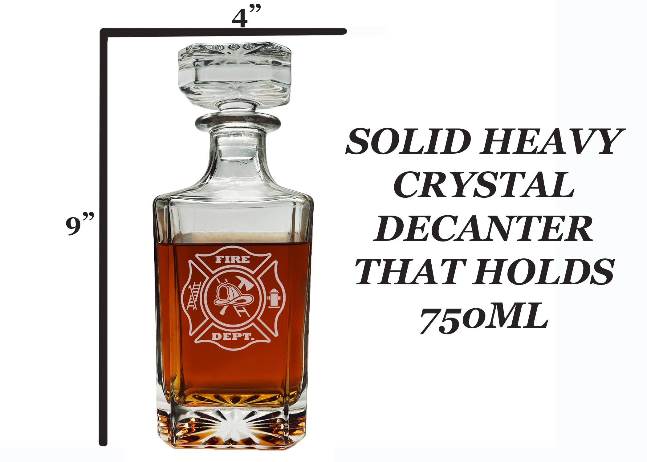 Gedistilleerde drank karaf | 300 ml brandweer | whisky glazen karaf