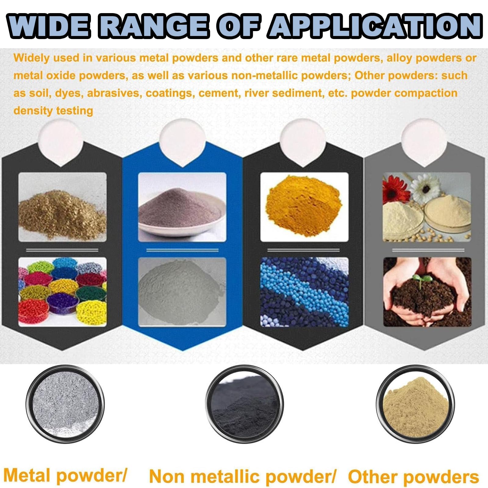 This Bulk Density Tester - Stainless Steel Powder Apparatus for Laboratory Testing - Easy to Clean Professional Kit for Chemical Powder and Granule Particles